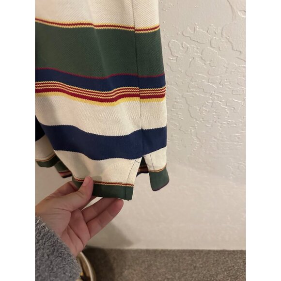 Tommy Hilfiger Vintage Y2K Striped Rugby Short Sleeved Collared Polo Shirt - Picture 8 of 9